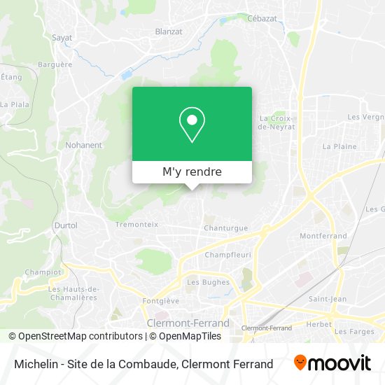 Michelin - Site de la Combaude plan