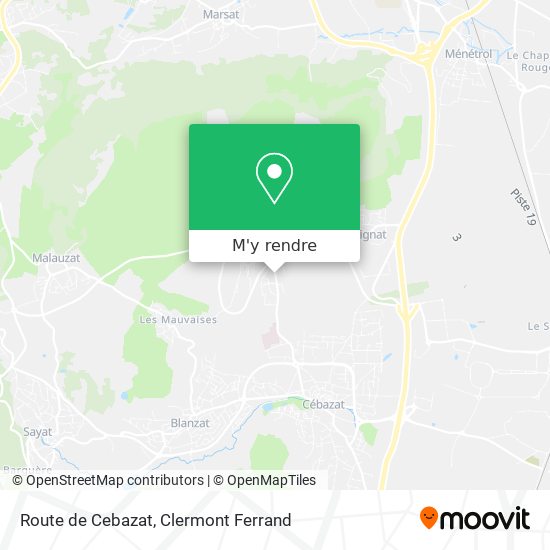 Route de Cebazat plan