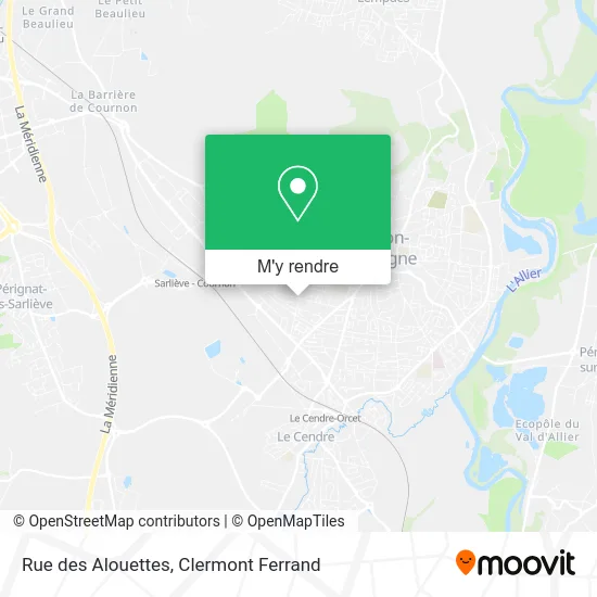 Rue des Alouettes plan