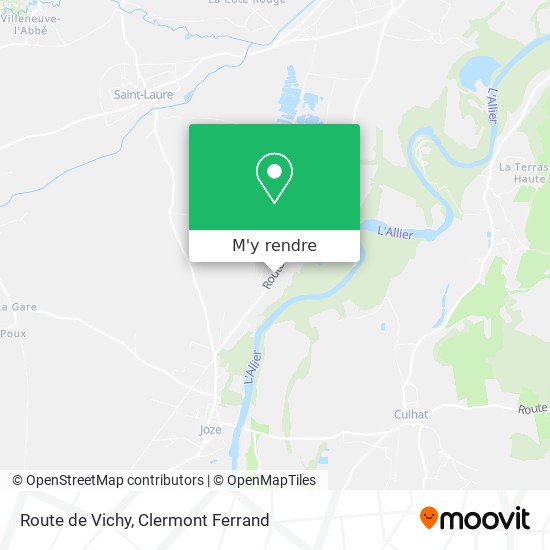 Route de Vichy plan