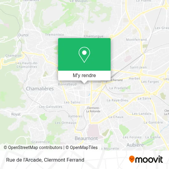 Rue de l'Arcade plan