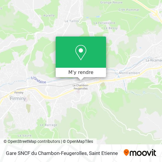 Gare SNCF du Chambon-Feugerolles plan