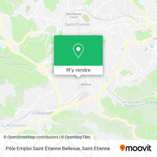 Pôle Emploi Saint Étienne Bellevue plan