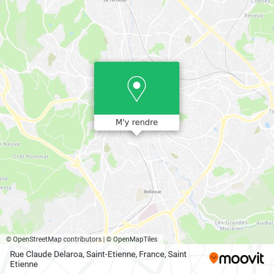 Rue Claude Delaroa, Saint-Etienne, France plan
