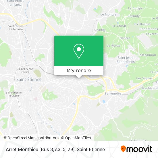 Arrêt Monthieu [Bus 3, s3, 5, 29] plan