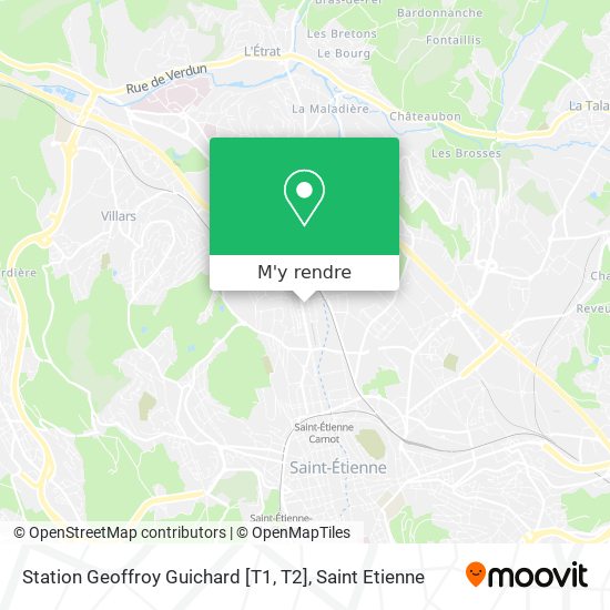 Station Geoffroy Guichard [T1, T2] plan