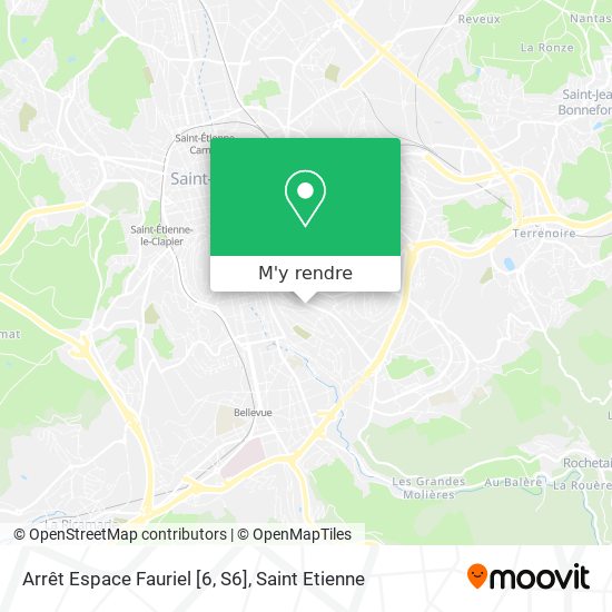 Arrêt Espace Fauriel [6, S6] plan