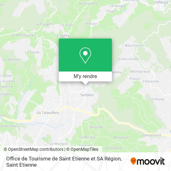 Office de Tourisme de Saint Etienne et SA Région plan