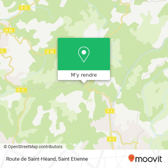 Route de Saint-Héand plan