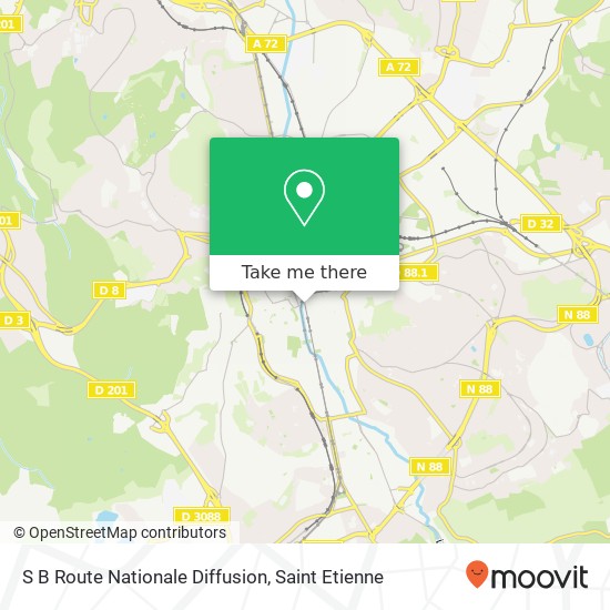 S B Route Nationale Diffusion, 3 Rue Gambetta 42000 Saint-Étienne plan