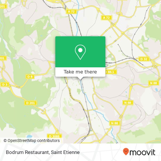 Bodrum Restaurant, 2 Place des Ursules 42000 Saint-Étienne plan