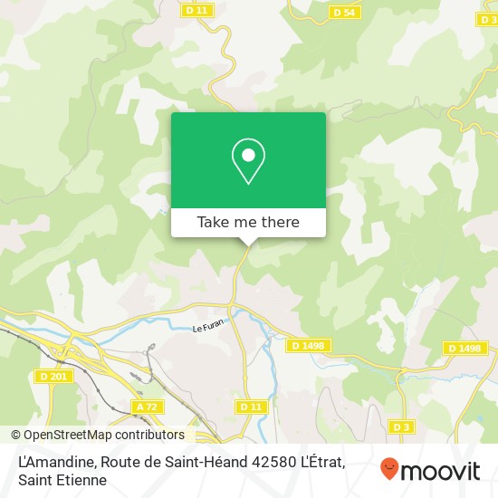 L'Amandine, Route de Saint-Héand 42580 L'Étrat plan