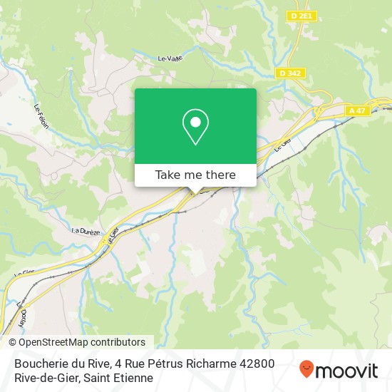 Boucherie du Rive, 4 Rue Pétrus Richarme 42800 Rive-de-Gier plan