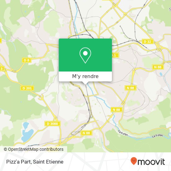 Pizz'a Part, 34 Rue du Onze Novembre 42100 Saint-Étienne plan