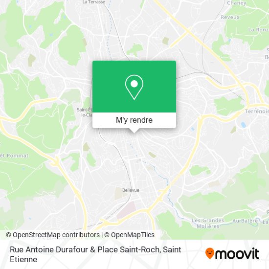 Rue Antoine Durafour & Place Saint-Roch plan