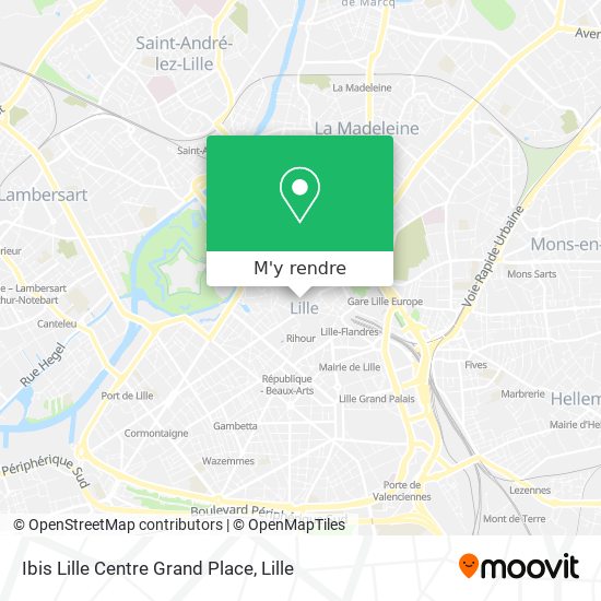 Ibis Lille Centre Grand Place plan