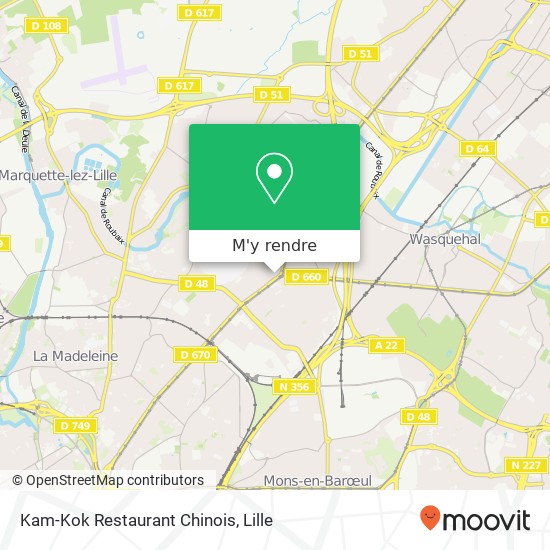 Kam-Kok Restaurant Chinois plan