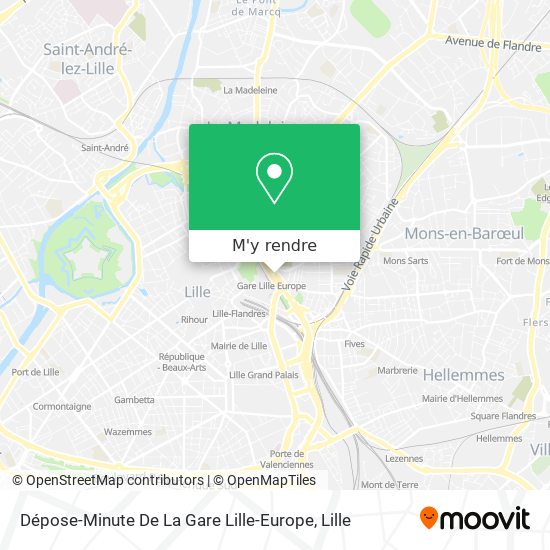 Dépose-Minute De La Gare Lille-Europe plan