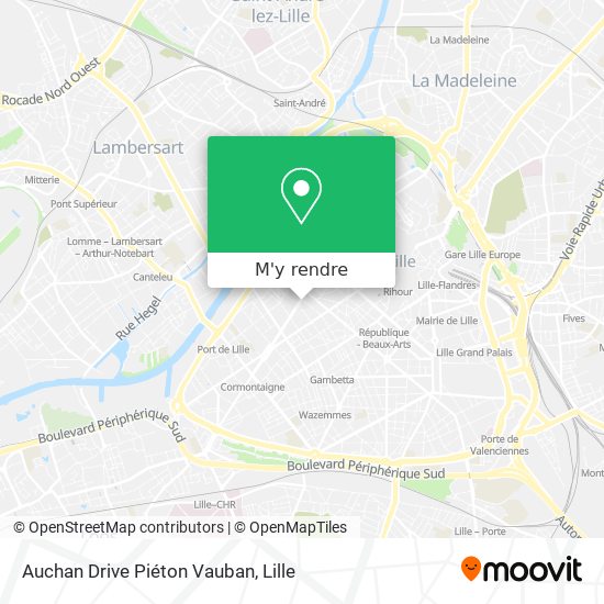 Auchan Drive Piéton Vauban plan