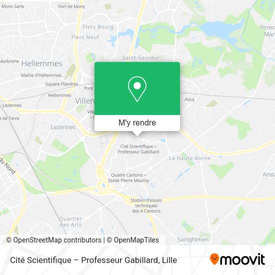Cité Scientifique – Professeur Gabillard plan