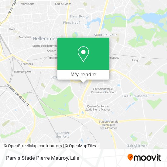 Parvis Stade Pierre Mauroy plan