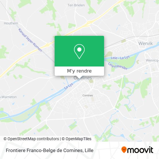 Frontiere Franco-Belge de Comines plan