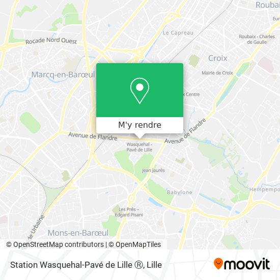 Station Wasquehal-Pavé de Lille Ⓡ plan