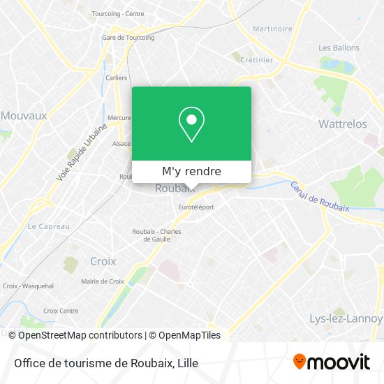 Office de tourisme de Roubaix plan