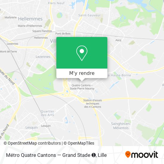 Métro Quatre Cantons — Grand Stade ➊ plan