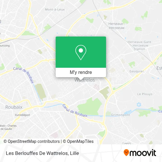 Comment aller  Les Berlouffes De Wattrelos en mtro, bus, tram ou train ?