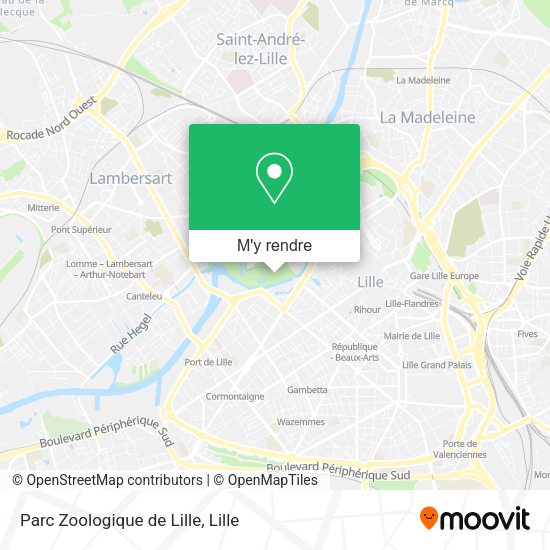 Parc Zoologique de Lille plan