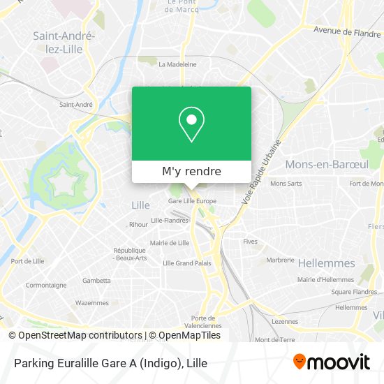 Parking Euralille Gare A (Indigo) plan