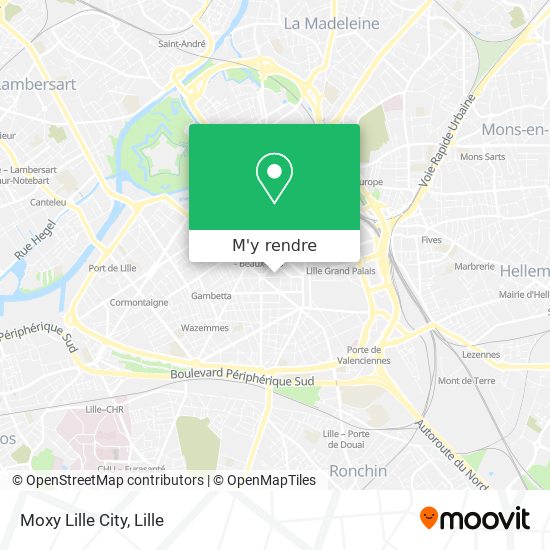 Moxy Lille City plan