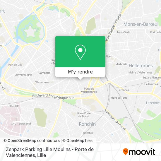 Zenpark Parking Lille Moulins - Porte de Valenciennes plan