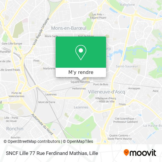 SNCF Lille 77 Rue Ferdinand Mathias plan