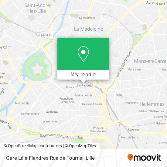 Gare Lille-Flandres Rue de Tournai plan