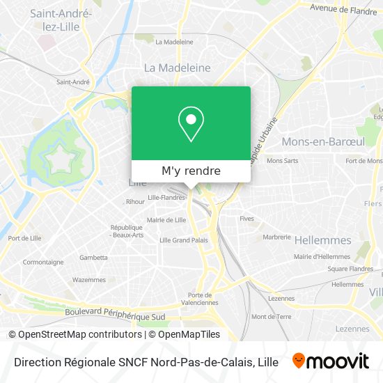 Direction Régionale SNCF Nord-Pas-de-Calais plan