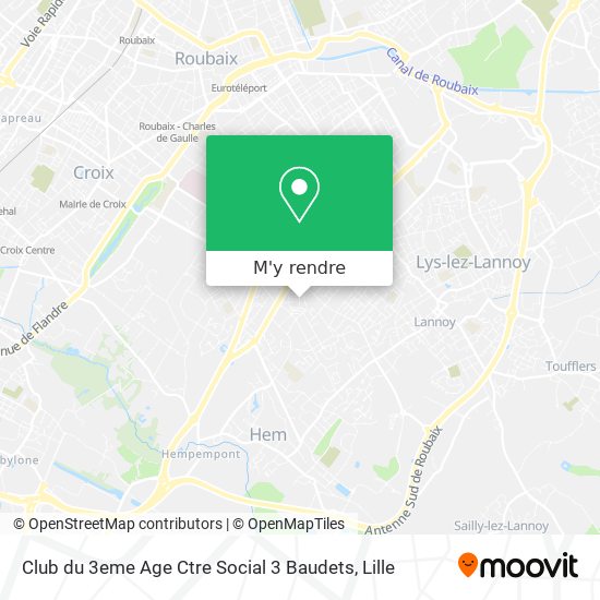 Club du 3eme Age Ctre Social 3 Baudets plan