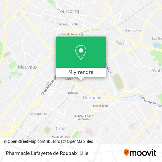 Pharmacie Lafayette de Roubaix plan