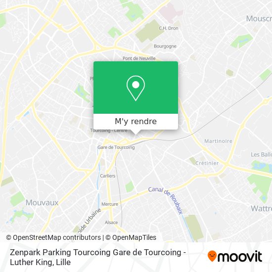Zenpark Parking Tourcoing Gare de Tourcoing - Luther King plan