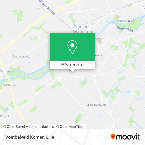 Voetbalveld Komen plan