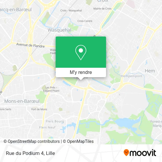 Rue du Podium 4 plan