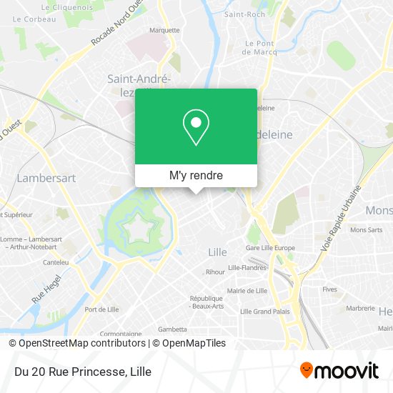 Du 20 Rue Princesse plan