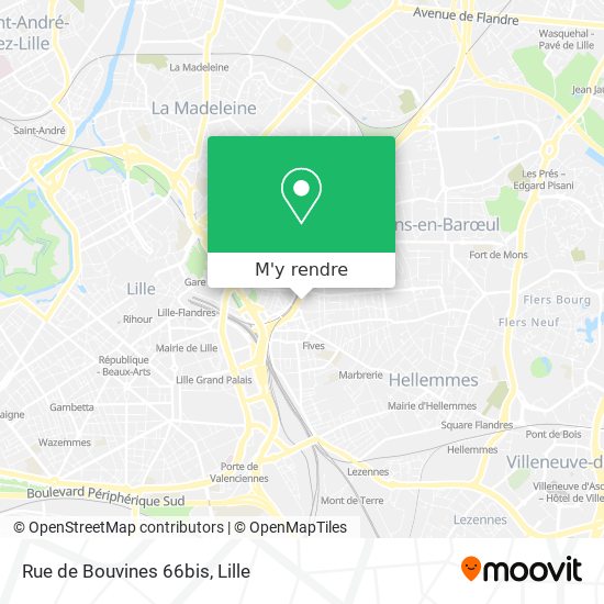 Rue de Bouvines 66bis plan