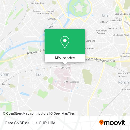 Gare SNCF de Lille-CHR plan