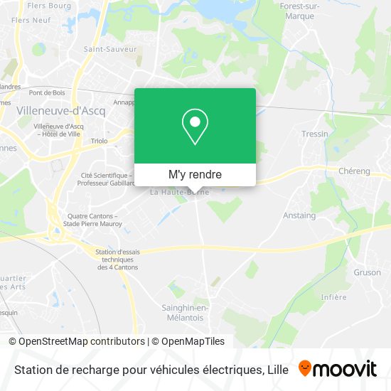 Station de recharge pour véhicules électriques plan