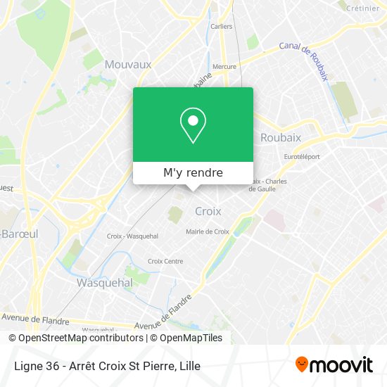 Ligne 36 - Arrêt Croix St Pierre plan