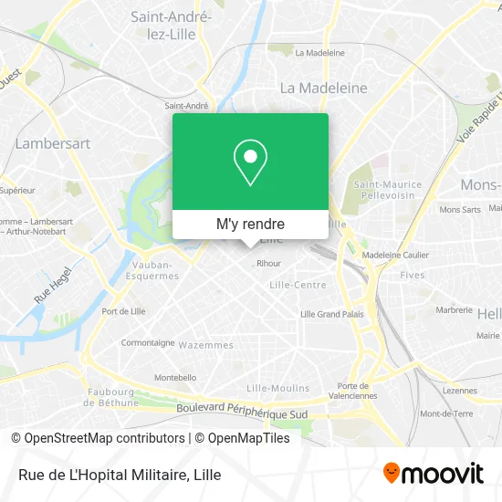 Rue de L'Hopital Militaire plan