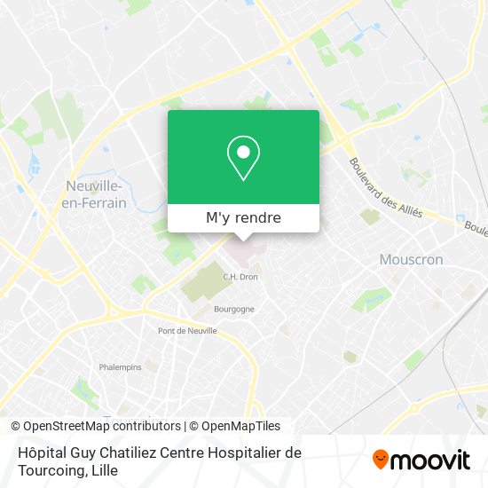 Hôpital Guy Chatiliez Centre Hospitalier de Tourcoing plan