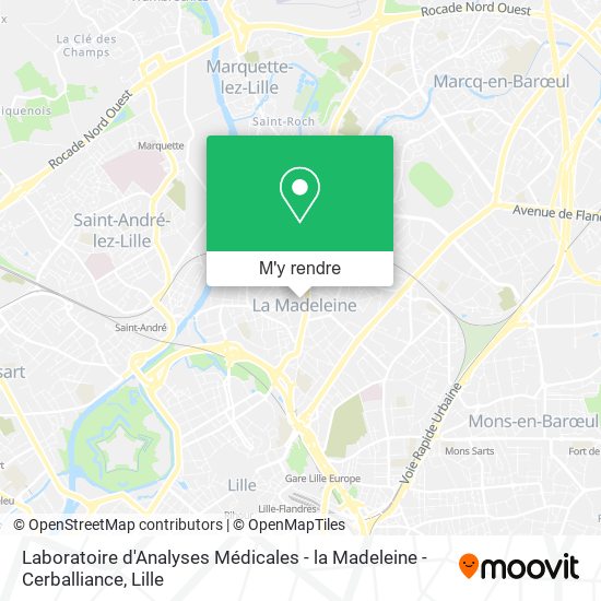 Laboratoire d'Analyses Médicales - la Madeleine - Cerballiance plan
